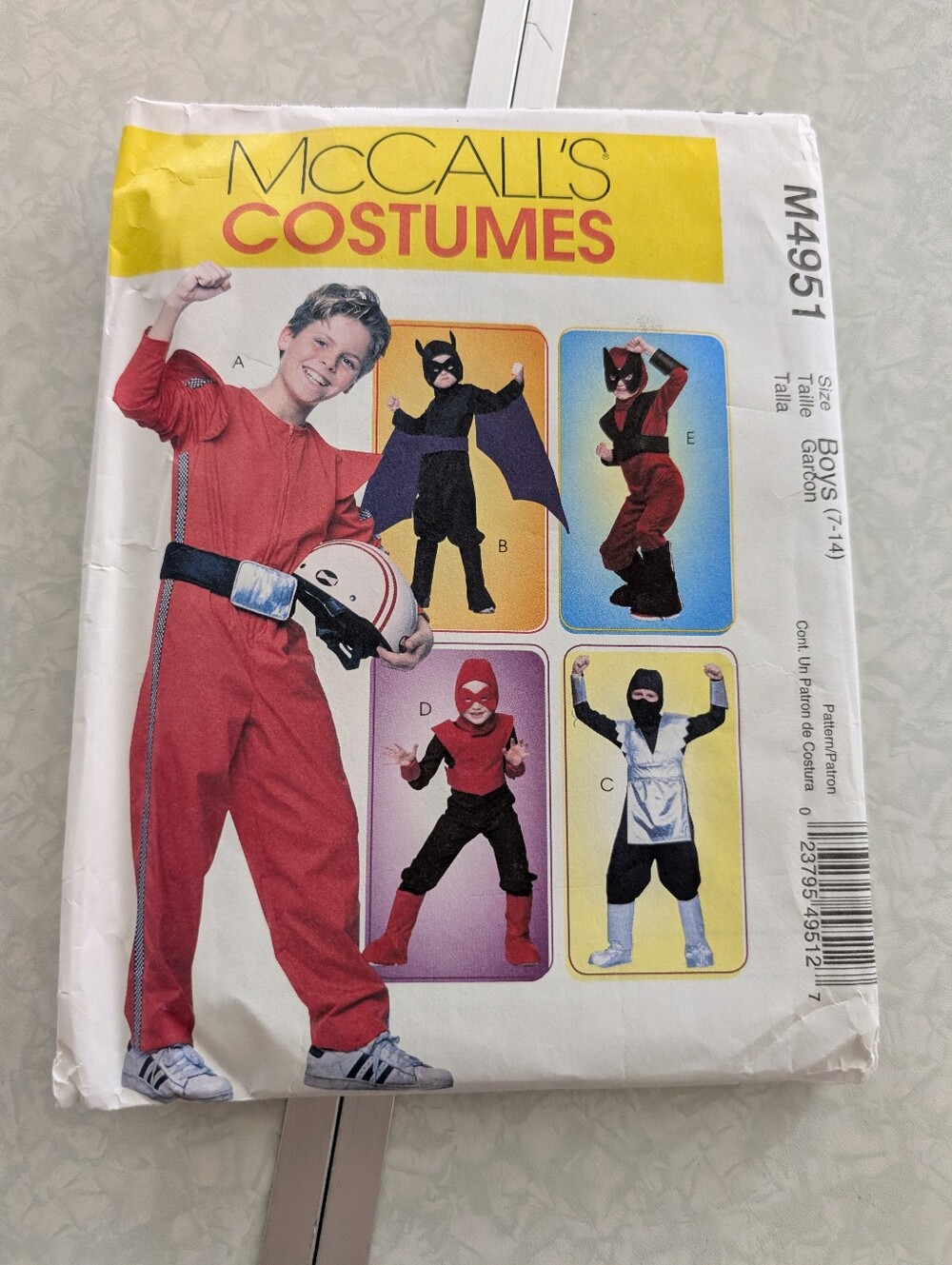 Boys Costume Pattern - Classic Hero Outfit
